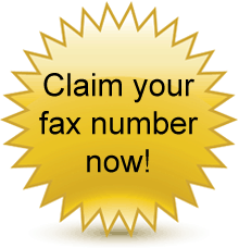 Claim your fax number now!