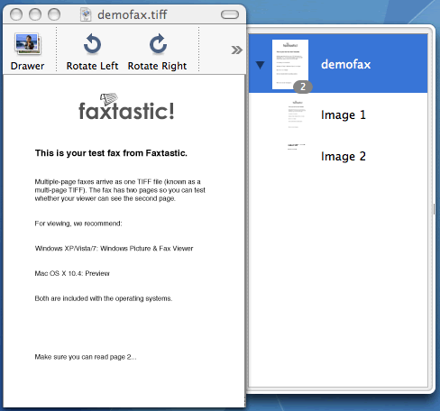Viewing faxes in Mac OS X Viewing faxes in Mac OS X