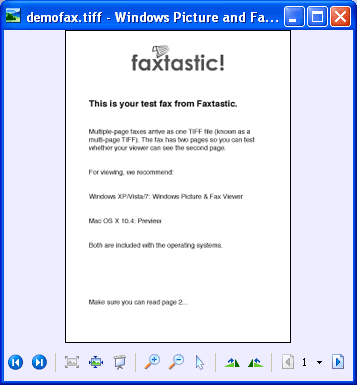 Viewing faxes in Windows XP